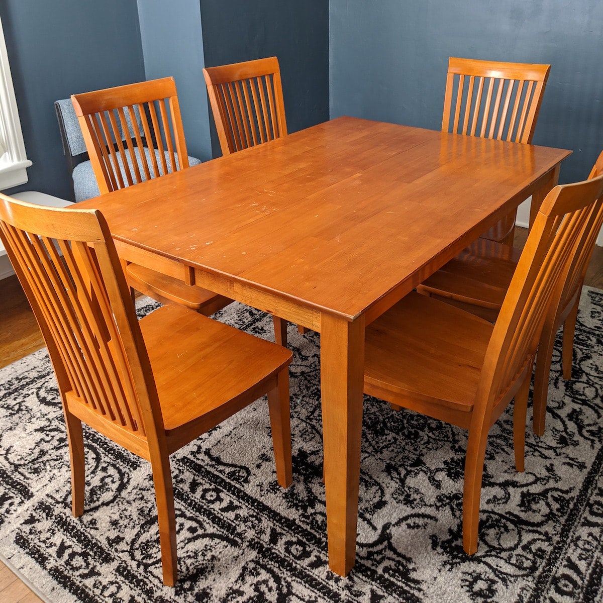 dining table and chairs before