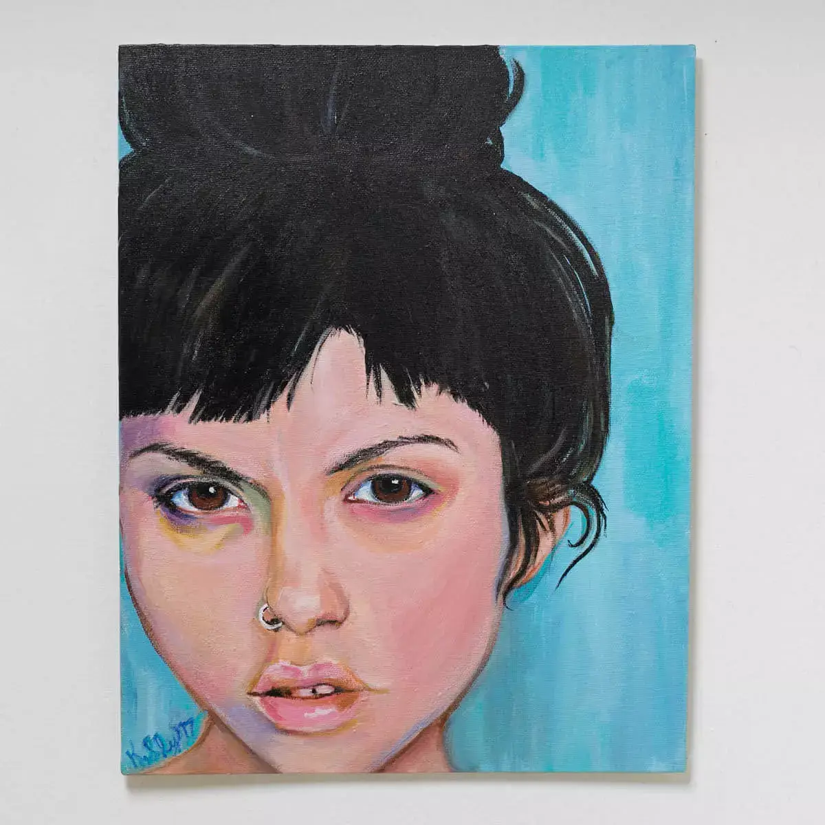 Snarling on blue by Kelly Sly