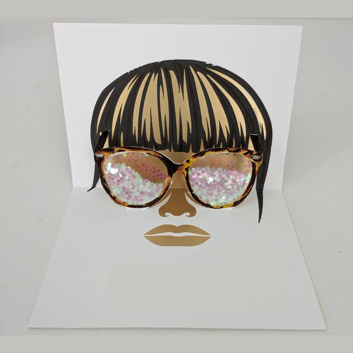 glasses popup shaker card